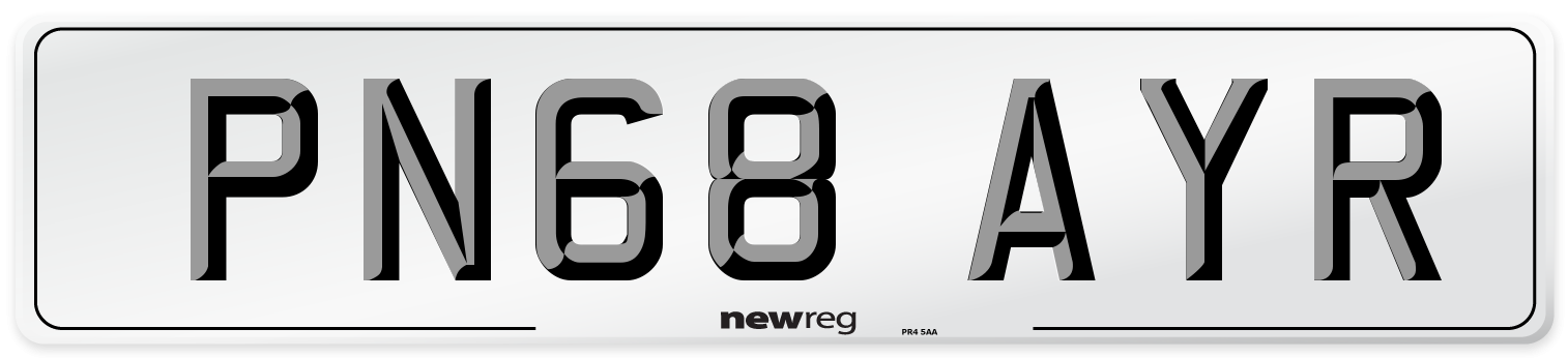 PN68 AYR Number Plate from New Reg